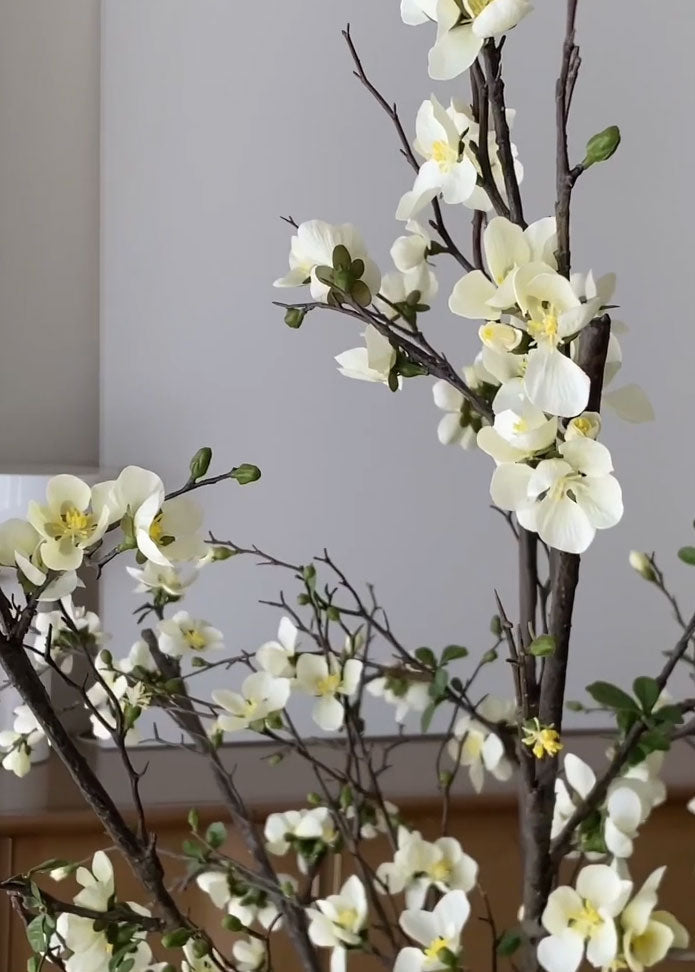 Artificial Flowers | Cream Artificial Blossom Branch - 57"