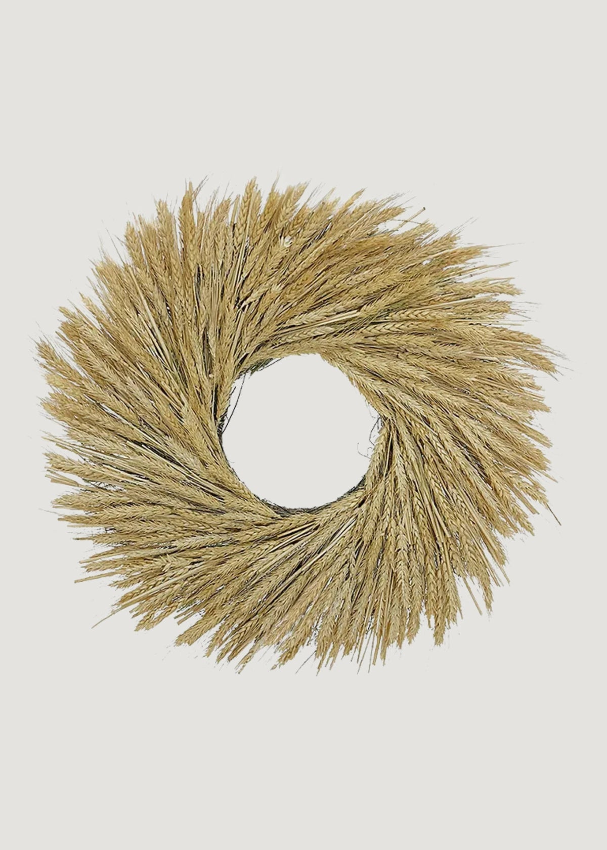 Natural Dried Wheat Wreath - 22"